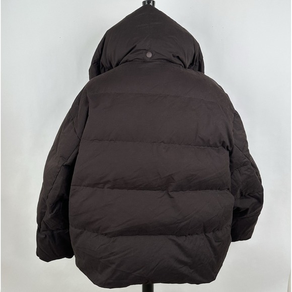 NWT Banana Republic Short‎ Puffer Jacket XXL 20 Chocolate Ganache Brown Backpack - Picture 11 of 16